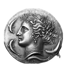 SICILIA, Siracusa Dionisio I. 405-367 moneta greca antica moneta fantasia decadramma