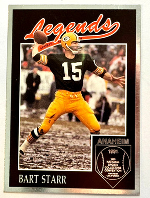 1991 Legends Silver Card #23 Bart Starr  Limited-Print NPCC Logo