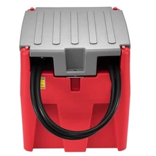 Portable Diesel Tank 58 Gal Diesel Fuel Tank with 12V Transfer Pump 10.6 GPM Red
