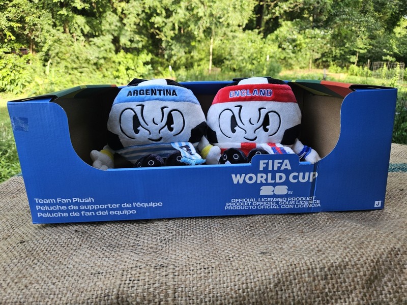 Fifa World Cup 2026 Team Fans Plushie Lot Argentina, England Plush w Box