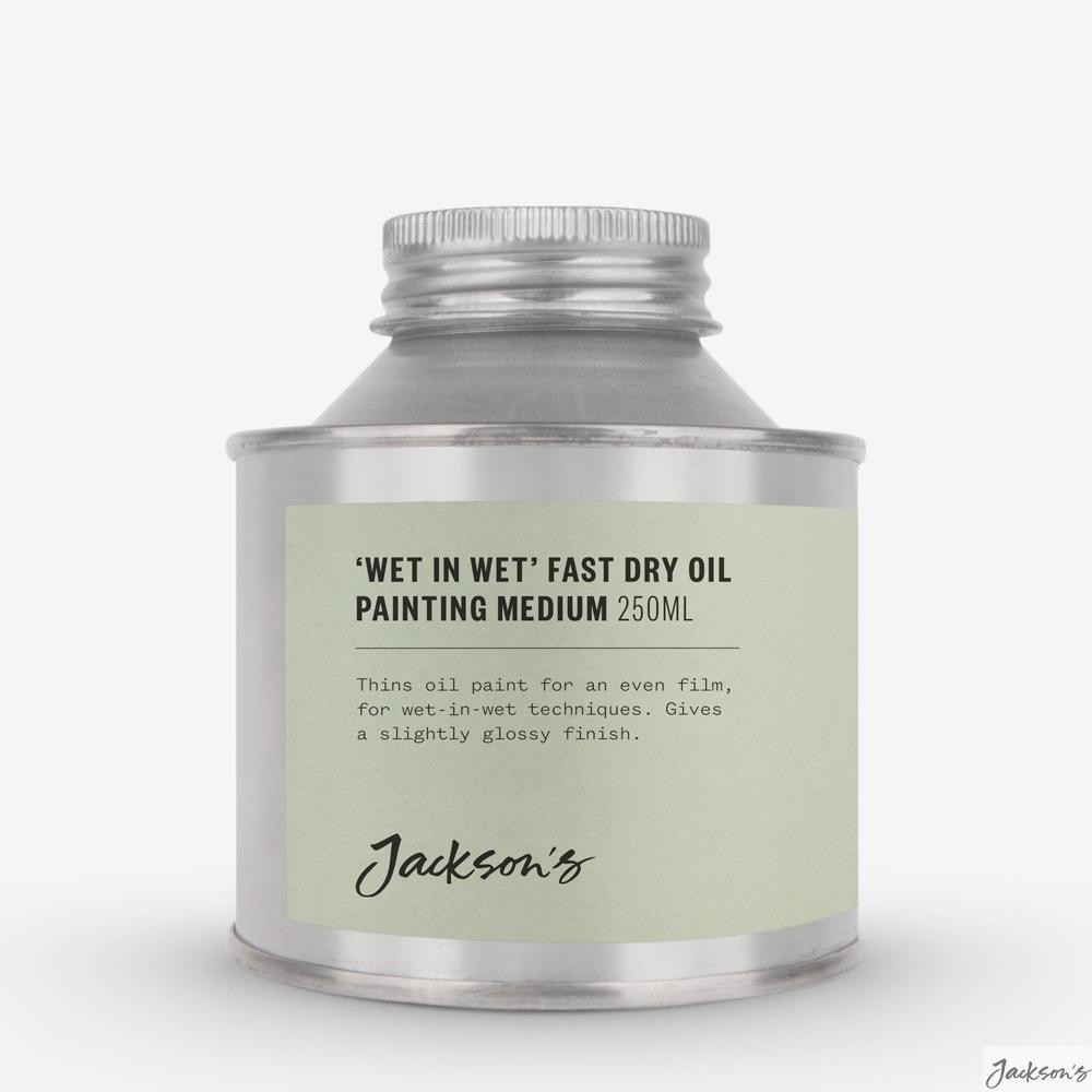 Jackson's Wet In Wet Oil Painting Medium Alkyd 250ml Fast Drying Use