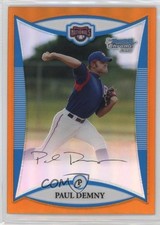 2008 Bowman Draft Prospects Chrome Orange Refractor 7/25 Paul Demny #BDPP38 i6j