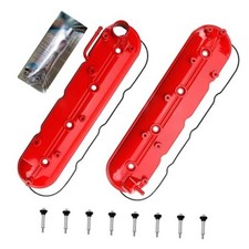 Upgrade Aluminum Engine Valve Covers Compatible with 1999-2008 RED Aluminum 