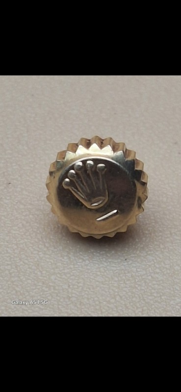 VINTAGE ORIGINAL ROLEX CROWN,18K SOLID GOLD,INCLUDING TUVE AND GASKETS