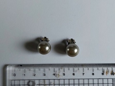 Vintage Clip-Ohrringe mit Perlen   klassisch & schlicht   Clip On Ohrclips