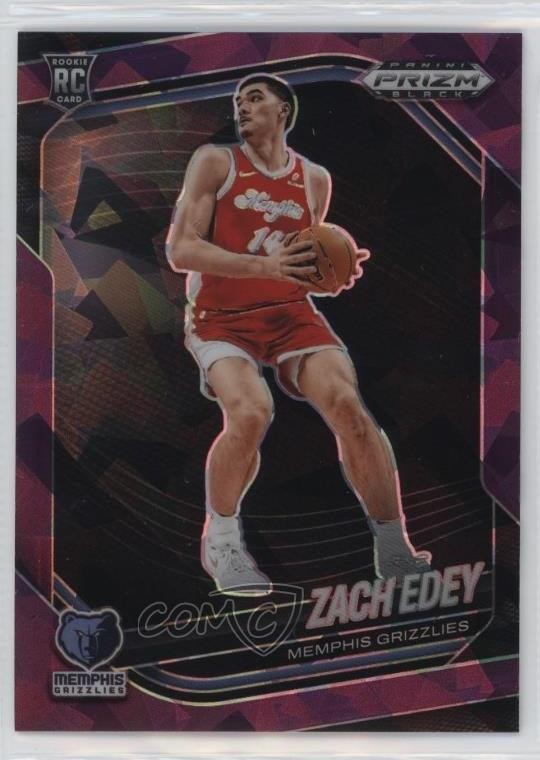 2024-25 Panini Prizm Black Purple Ice Prizm /149 Zach Edey #64 10b8