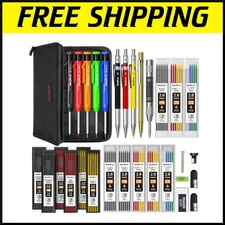 31-Piece Carpenter Pencil Set with Sharpener & Case - Precision Tools for Woo...