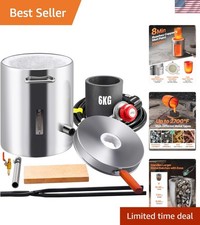 6KG Propane Melting Furnace Kit, Large Capacity Foundry Home Kilns, Blacksmit...