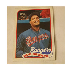 Topps 1989 Bob Brower #754 Texas Rangers Baseball Card MLB Base Set