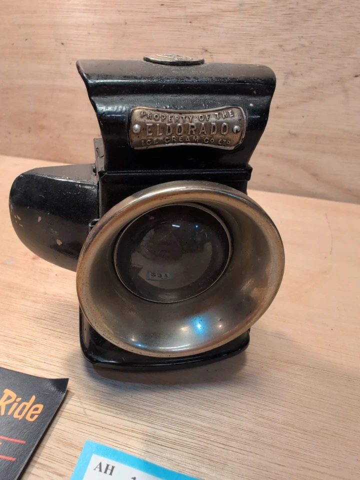 Rare Lucas Vintage Bicycle Lamp Light Eldorado Ice cream Lamp #231 - Image 2 of 4