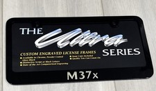 Infiniti M37x License Plate Frame Stainless Steel Glossy Black Ultra Series