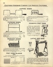 1927 PAPER AD Goodell's Roger's Fret saw leaf foot power pedal Lathe