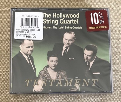 SEALED  ~ HOLLYWOOD STRING QUARTET ~ BEETHOVEN THE LATE QUARTETS / TESTAMENT CD