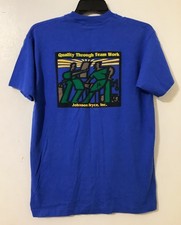 Vintage Johnson Bryce Inc Single Stitch Pocket T Shirt Size Large