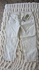 NWT DKNY Womens Capri Jeans White Stretch Denim Size 8 Acid Garden Party — photo 2