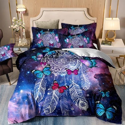 GUIDEAR Dreamcatcher Duvet Quilt Cover Set Bedding Set King Single with 1pcs Pillowcases