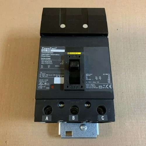 NEW Square D QGA QGA32200 3 Pole 200 Amp 240V Circuit Breaker NTO AK
