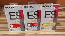 Lot of 3 - Sony ES/L-750 Blank Beta Tapes - New, Sealed