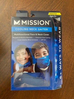 Mission Cooling Neck Gaiter Face and Neck Covering Youth (ages 5 and up)