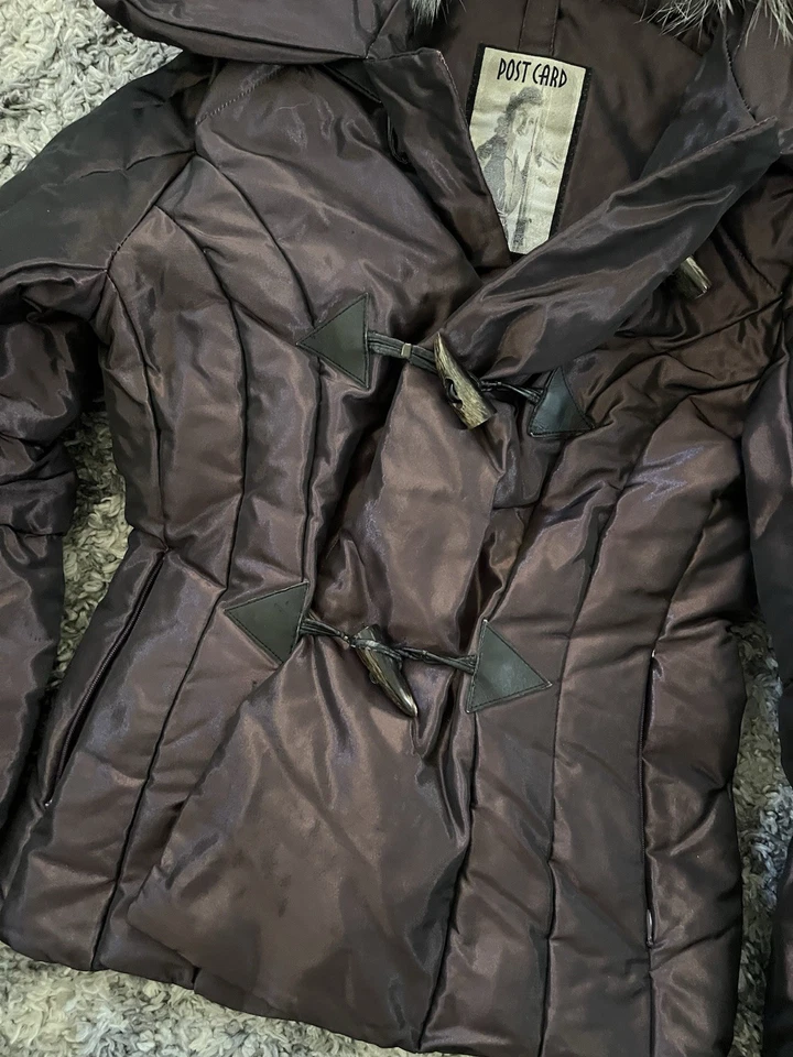 Chaqueta de esquí con capucha de piel para mujer talla 2 POST CARD Foto 2 de 4