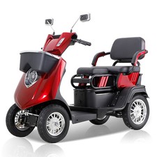 1000W 4-Wheel Heavy Duty Adjustable 2-Seat Electric Power Mobility Scooters
