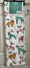 Envogue Multi-dog Breeds Oversized Throw Blanket 60 x 70. NWT.