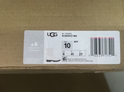 【新品未使用】UGG Droplet ホワイト 23.0 cm UGG Women's Droplet Mid Waterproof Rain Boots 1143813 White