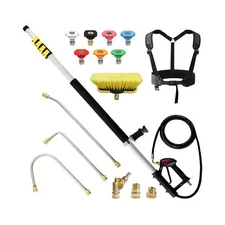 JANZ 24 FT Pressure Washer Telescoping Wand with Power Washer Extension Wands...