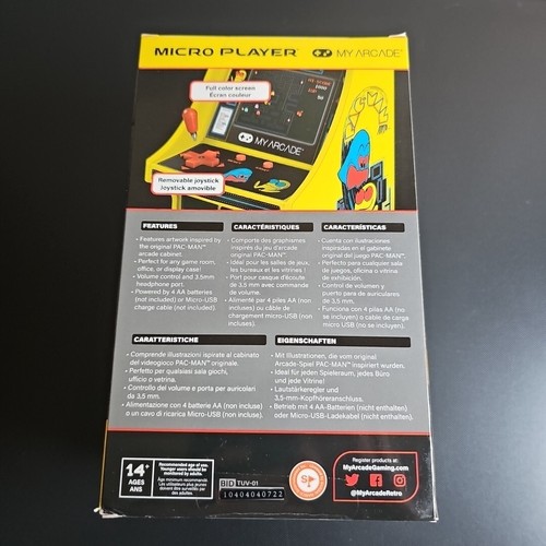 My Arcade Micro Player Mini Arcade Machine: Pac-Man Video Game Brand New In Box - 第 3/6 張圖片