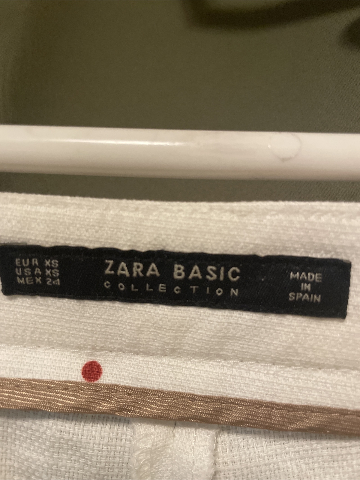 Zara Basic Collection White Trouser With Animal/f… - image 3