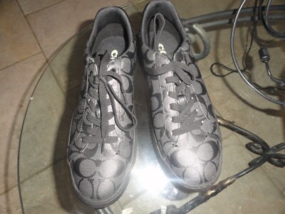 COACH CLIP LOW TOP SNEAKER BLACK / GRAY SIZE 7.5D G4949 | eBay