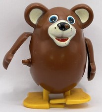 Vintage 1960s KN Wind Up Walking Bear 7601 3 HONG KONG