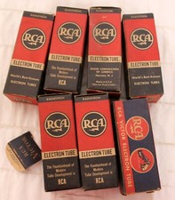 7 Vtg 1940s RCA Victor Radiotron Ham TV Radio Tube 1LC5 Original Box R-CB 8