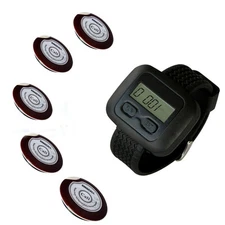 SINGCALL Wireless Calling System for Prison Hotel Kitchen 1 Watch and 5 Buttons