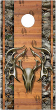 Tribal Buck Skull Camo Cornhole Wrap Bag Toss Skin Decal Sticker