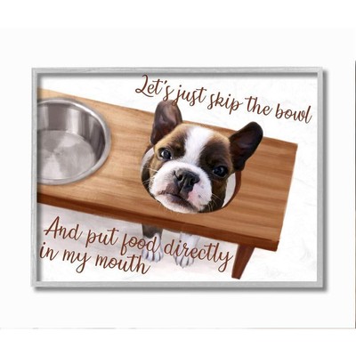 Hungry French Quote Family Pet Dinner Time, Designed by Ziwei Li Wall Art, 11...