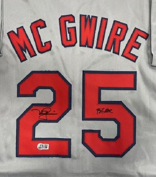 MARK McGWIRE Cardinals MLB Signed Custom Replica Jersey AUTO w