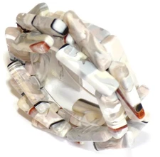 Sobral Neoconcretismo 1WJP Marble Lagrima D'or Bead Artist Made Stretch Bracelet