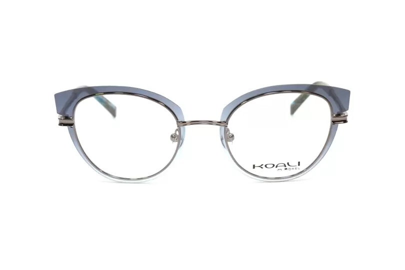 Металлическая оправа для очков Koali Morel 20028K BG12, синяя металлическая оправа «кошачий глаз» 48-21-135