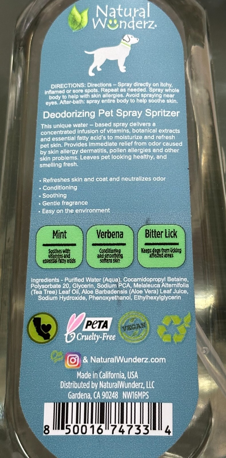 2 Pk Natural Wunderz Natural 3 in 1 SPRITZER DEODORIZING PET SPRAY 2-pk-natural-wunderz-natural-3-in-1-spritzer-deodorizing-pet-spray