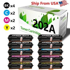 10PK 202A Toner Cartridge CF500A CF501A CF502A CF503A used for M280nw Printer