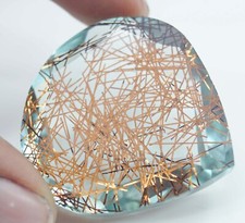 Natural EGL Certified 126.30 Ct Pear Cut Yellow Rutilated Quartz Loose Gemstone