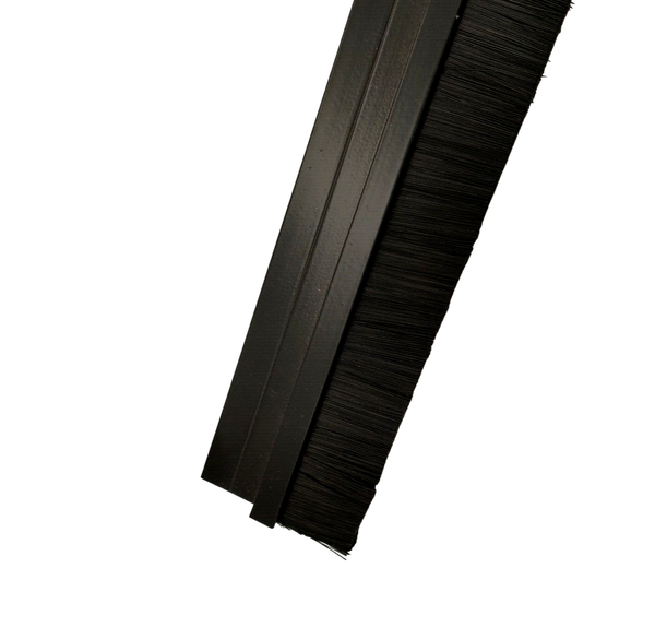BüRstendichtung 1M TüRbodendichtung Aluminium Schwarz Selbstklebende TüRdichtung-image