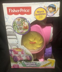 fisher price lawn mower pink