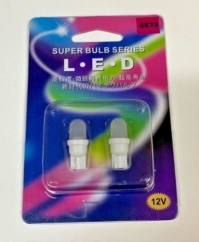 2 PC SET 194 T10 168 158 - LED BLUE LIGHT LAMP BULBS 6632 - Picture 2 of 3