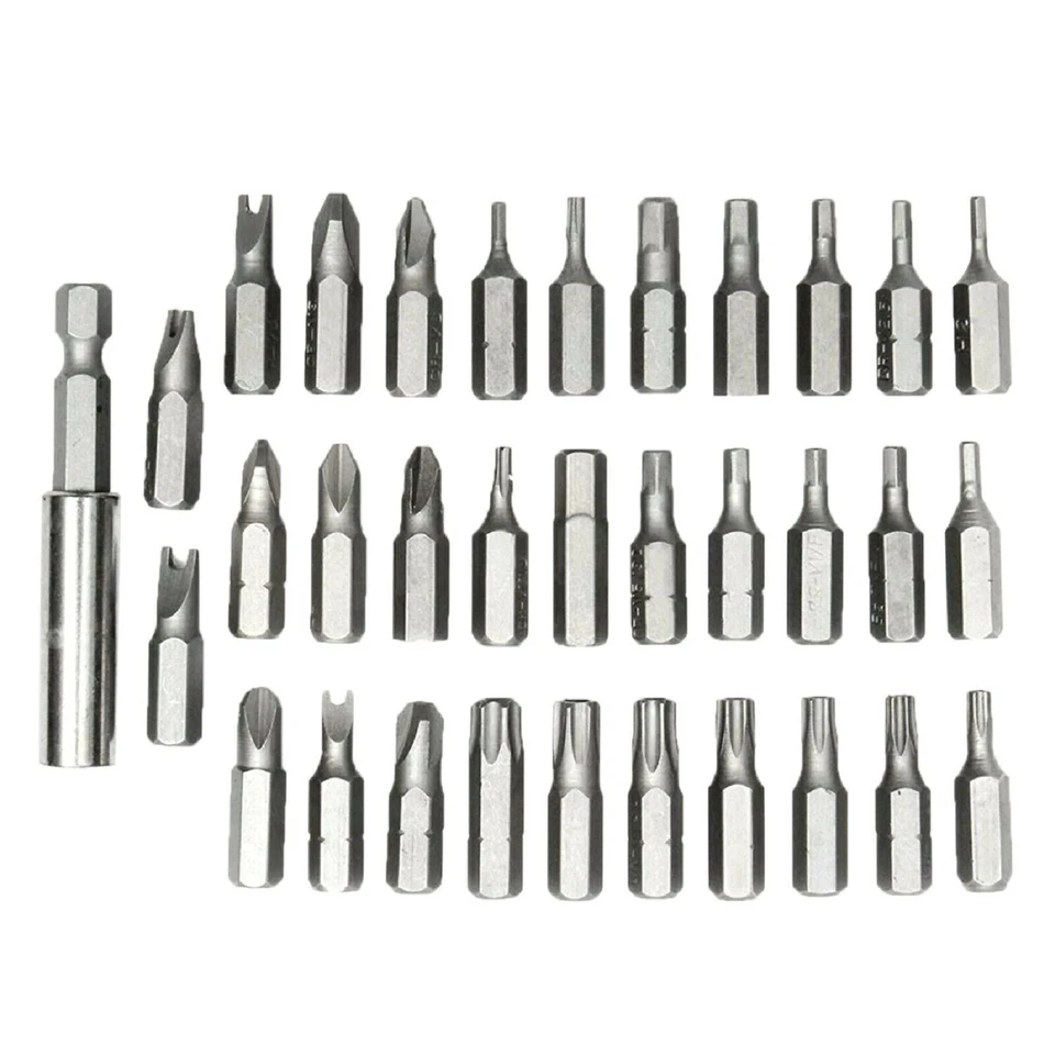 Torx Bit Set 33 Tamper Proof Security Tri Wing Screwdriver Torq Hex Star Spanner - Image 4 of 4