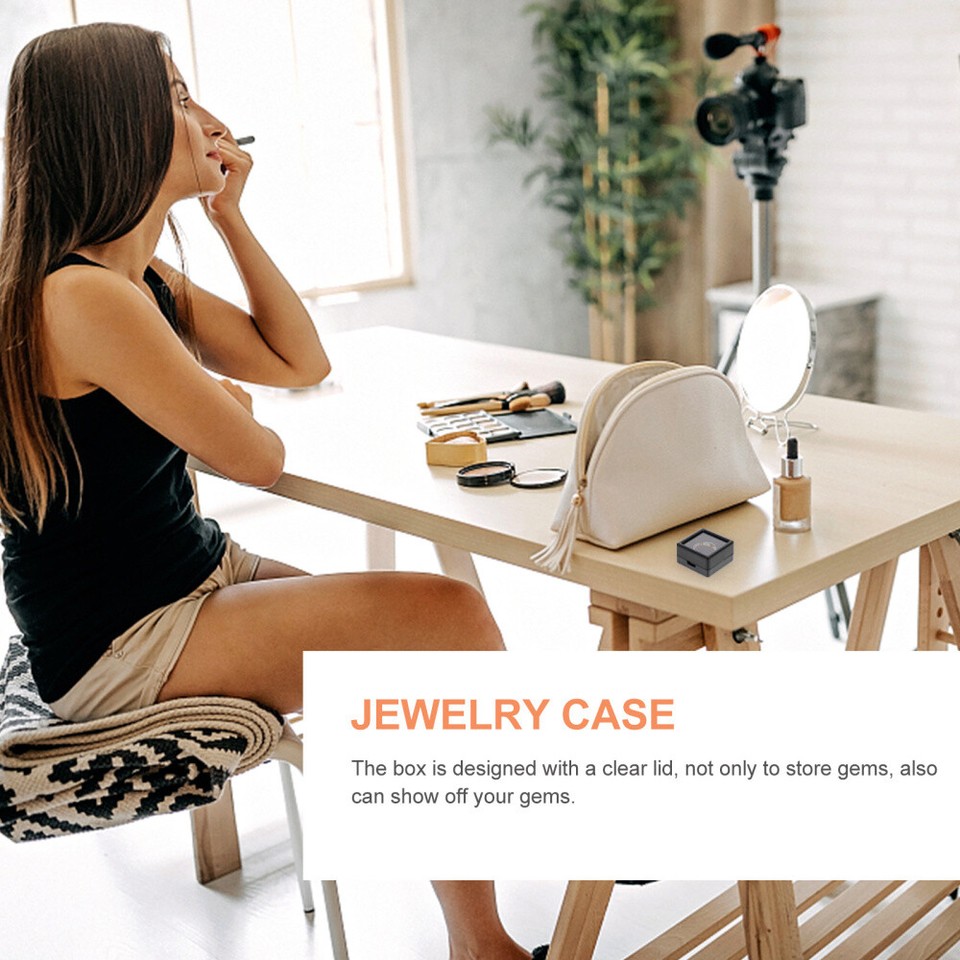 24 Pcs Gemstone Display Case Jewelry Box Square Storage Travel eBay