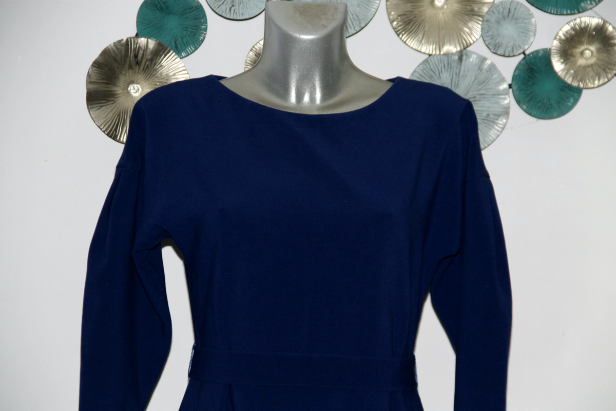 Robe SANDRO 100% Soie Bleu Royal - Taille 1 (FR 36) - Excellent état - Occasion