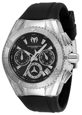 TechnoMarine Women's TM-120034 Cruise Star 40mm Silver Watch & Black Dial/Strap