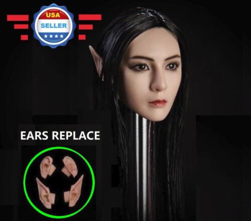 【IN STOCK 】1/6 Fairy Elf Female Head Sculpt Detachable Ears SUNTAN For PHICEN - Picture 1 of 4